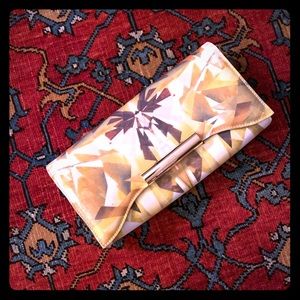 Alexander McQueen kaleidoscope yellow clutch